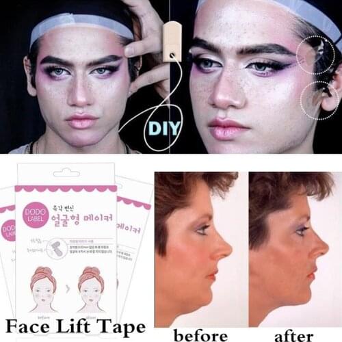 80/40/8pcs Lift Face Sticker Instant Waterproof V Shape Breathable Makeup Adhesive Tape Invisible Lifting Tighten Chin 2021 Slim