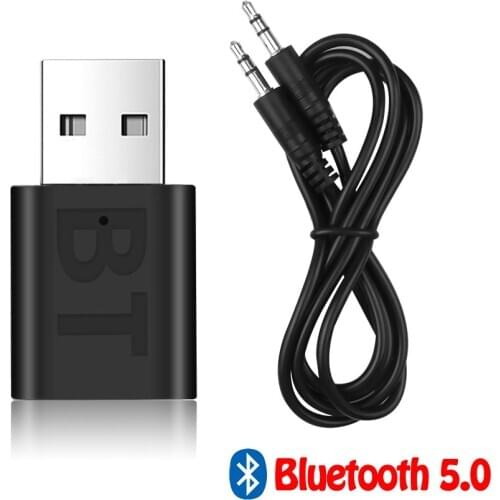 New USB Wireless Bluetooth 5.0 Receiver Adapter Music Speakers 3.5mm AUX Car Stereo Audio Adapter For TV Headphone