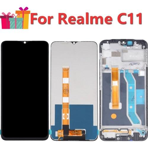 6.5" For Realme C11 2020 RMX2185 LCD Display Touch Digitizer Screen Assembly With Frame Replacement