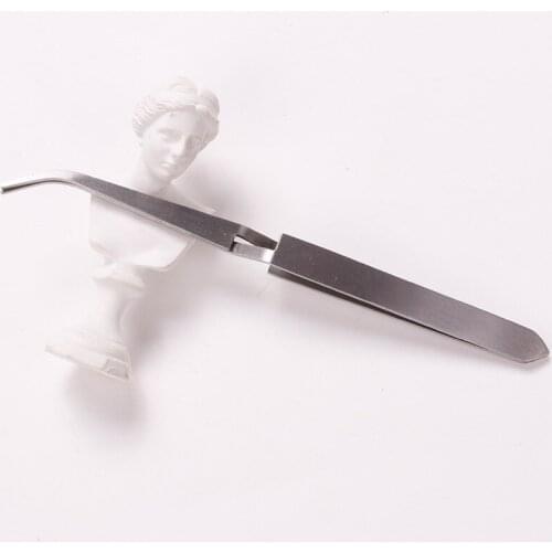 Stainless Steel Cross Action Tweezers Nail Styling Clip Manicure Nail Art Tools Shaping Tweezer Acrylic UV Gel Curve Fixed Pinch