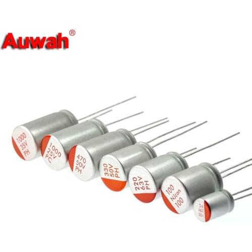 Polymer Solid Capacitor 6.3V 10V 16V 25V 35V 50V 100V 4.7uF 10uF 22uF 33uF 47uF 68uF 100uF 220uF 270uF 330uF 470uF 1000uF 2200uF