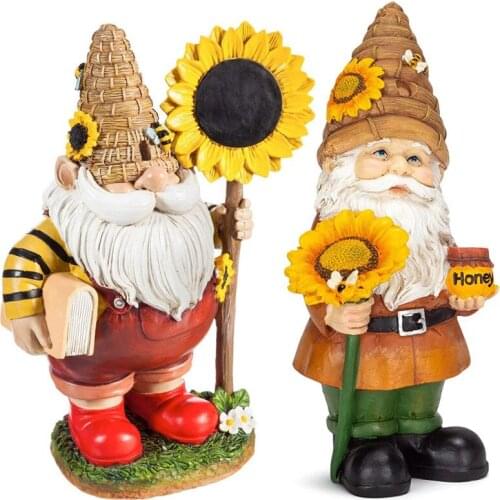 Bee festival gift courtyard decoration outdoor garden gnome dwarf Statue sculpture Resin Beekeeper Figurine decorations garden
