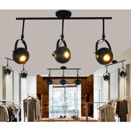 Simple modern American character LED tube lighting track lights clothing spotlights spotlights backdrop restaurant