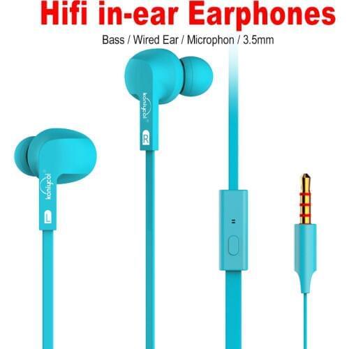 Wired Earbuds 3.5mm In Ear Earphone Bass Earpiece With Mic Stereo Headset For Samsung Xiaomi Phone Computer