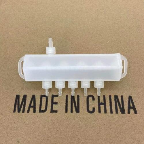 6 way For Epson 4720 I3200 printhead White Ink Circulation Splitter diverter Buffer Bottle filter