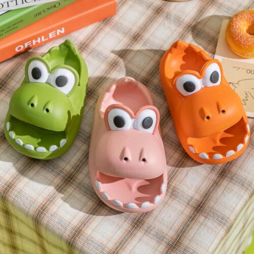 Dinosaur Kids Slippers New Summer Cartoon Boys Girls Slippers Non-slip Children Beach Shoes Baby Home Sandals Kids Flip Flops