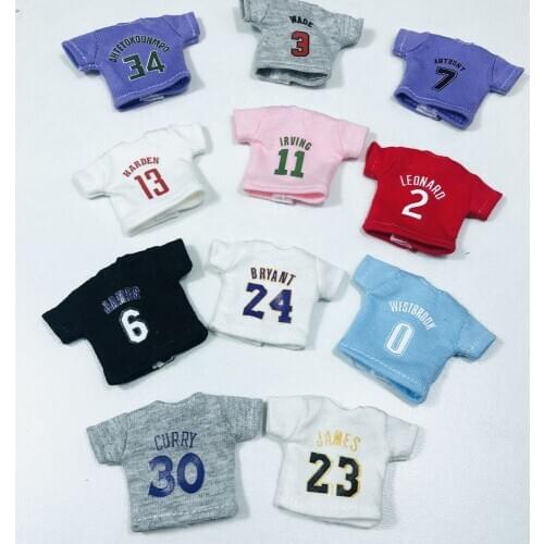 1PCS Cute OB11 Clothes Sport Short T-shirt Basketball Shirt for Obitsu11 Molly 1/12 BJD Dolls