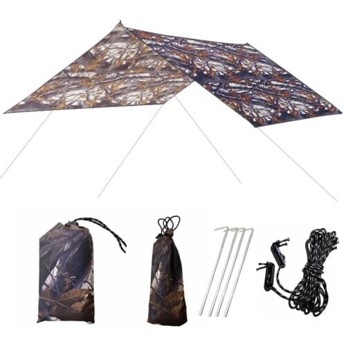 3m Canopy Tent Outdoor Beach Sun Shade Ultralight Tarp Camping Shelter Multi-Function Waterproof Rain Screen Tent