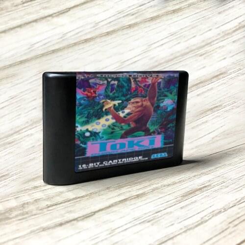 Toki Going Ape Spit - EUR Label Flashkit MD Electroless Gold PCB Card for Sega Genesis Megadrive Video Game Console