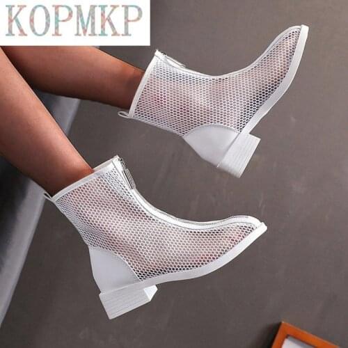 Fashion 2021 Shoes Woman Sandals Cool Boots Summer Zipper Dress Shoes Womens High Heels Sandals Square Heeled Pumps Ladies Shoes
