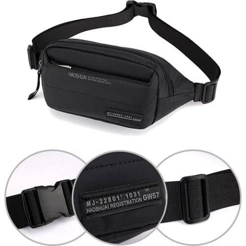 Outdoor Multifunction Waist bag Fashion Men Banana Fanny Pack Multiple pockets High capacity Travel Nylon Waterproof Belt Bag
