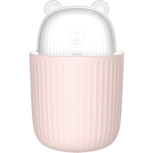 USB Cool Mist Personal Humidifier Mini Size Cute Pet Humidifier Ambient Light 2 in 1 for Bedroom Home Baby Office 45BA