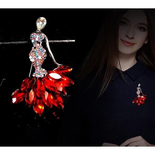 1PCS New Arrival Trending Statement Jewelry Mermaid Brooch Crystal Gifts Pins Brooches For Women Accessories Wholesale Price