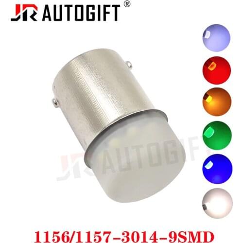 100Pcs NEW car-styling Car Led 3W 12V/24V S25 1156 1157 3014 9SMD BA15S BAY15D White brake turn signal lamp