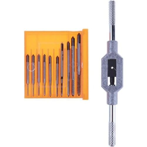 11Pcs/set M1-M3.5 Mini Screw Tap Set Hand Thread Wire Tapping Threading Taps