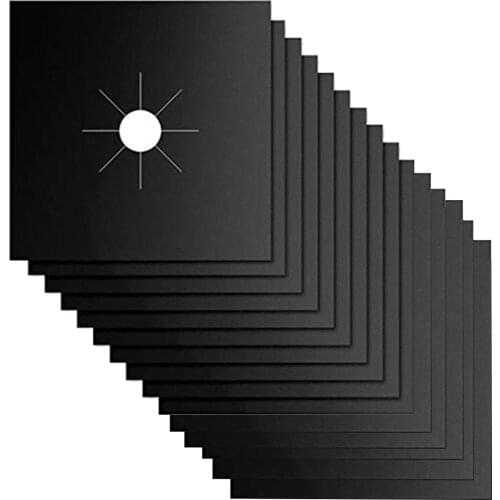 15 Pack Reusable Gas Stove Burner Covers Non-Stick Stovetop Burner Liners Gas Range Protectors Cuttable Easy To Clean