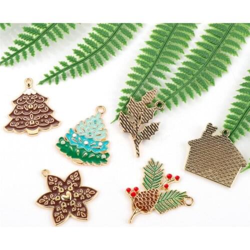 20pcs/lot Mixed Enamel Afternoon Tea Charms Beads Making DIY Earrings Bracelet Pendant Neacklace Accessories For Jewelry