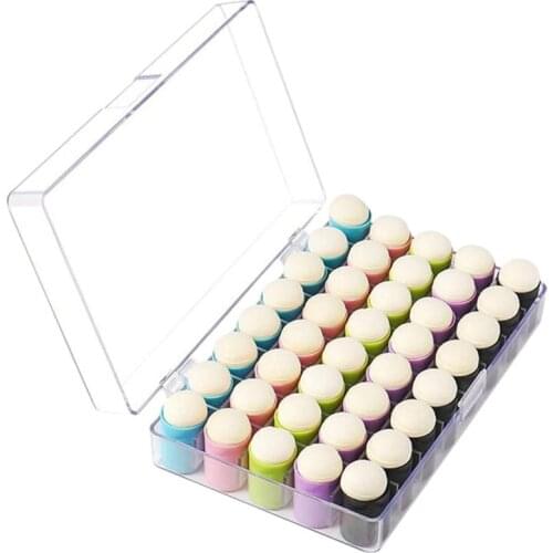 40 Pcs Finger Sponge Daubers Finger Painting Sponge Craft Drawing Sponge Dauber Set For Painting Art Ink Crafts Card