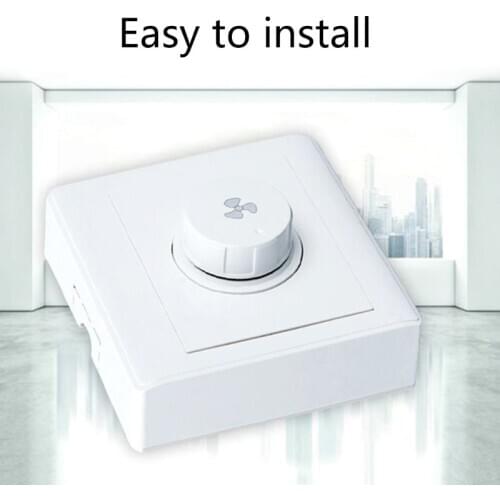 86 Type Ceiling Fan Adjustment Stepless Speed Controller Wall Switch 220V 10A for 15-300W Dimmer G8TB