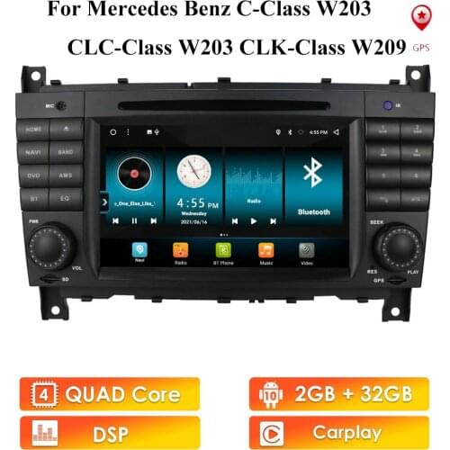 Android Car Auto Radio DVD for Mercedes Benz W203 2004 - 2007 W209 2005 - 2011 CLC Car Player W203 RDS DSP Stereo Multimedia GPS
