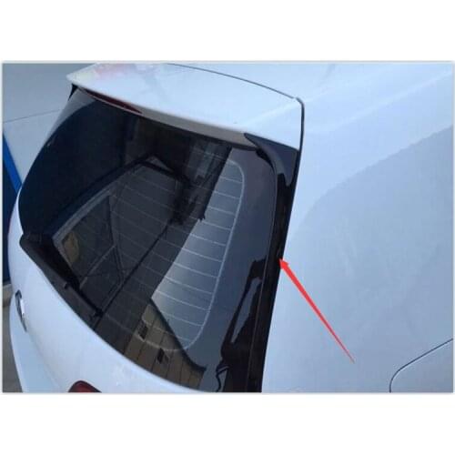 ABS 2Pcs Car Black Plastic Rear Window Side Spoiler Wing Lip Cover Trim Sticker Fit For VW GOLF MK7 R GTE GTD 2014-2018