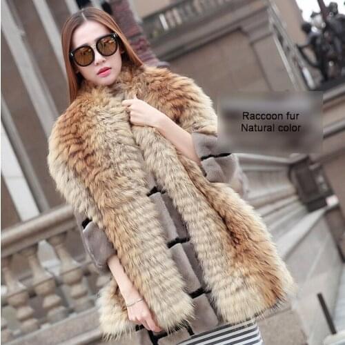 Free Shipping Genuine Raccoon Fur Shawl Real Fur Cape Ladys Fur Poncho 3 Colors Real Fur Scarf Wholesale Retail OEM