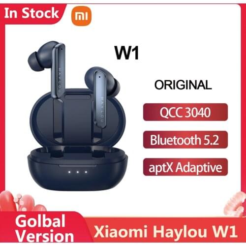 Xiaomi Haylou W1 TWS QCC 3040 Bluetooth 5.2 True Wireless Earbuds APT-X/ACC Moving Iron + Moving Coil Sound Wireless Earphone
