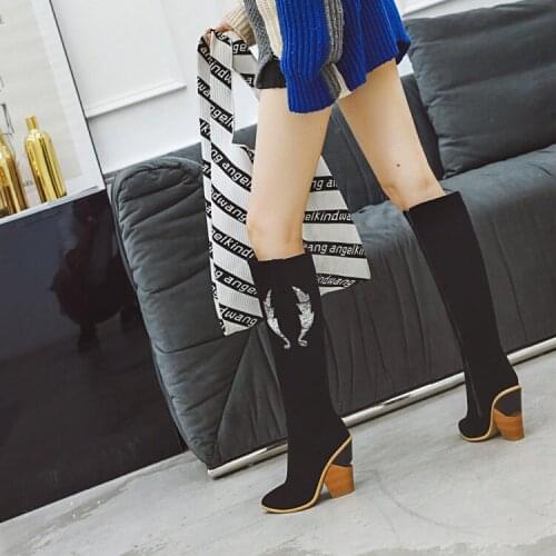 Big round fat sisters mouth boots Western Cowboy large high boots 40-46 fat leg circumference pointed thick leg boots