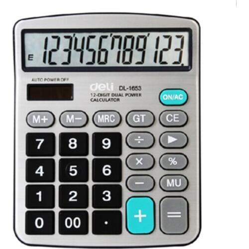 Deli 1653 calculator solar calculator 12 calculator capable computer