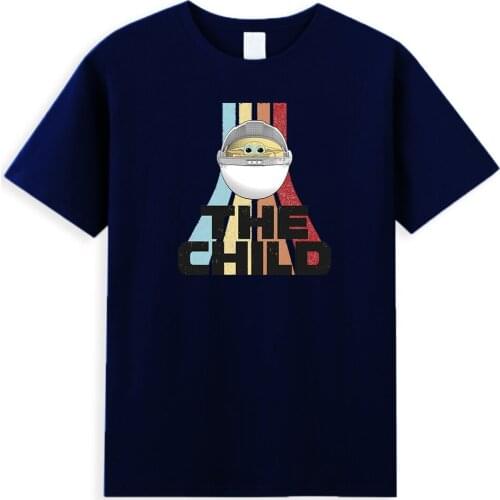 The Child Baby Yoda T-shirt Mandalorian Disney Brand Mens T Shirt Aesthetic Cartoon Summer Clothes Urbano Casual Men Tees Tops