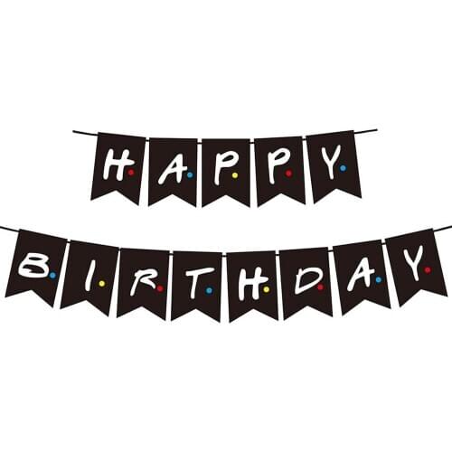 Friends TV show happy birthday party paper banner friend theme party suitable for friends birthday party decoration