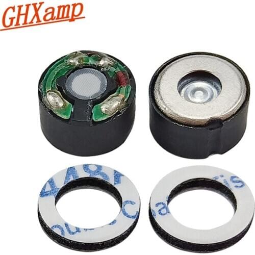 GHXAMP 8mm Headphone Speaker Unit Full Range Earphone Speaker 18OHM PU Metal Aluminum Film Headset Unit Accessories DIY 2pcs