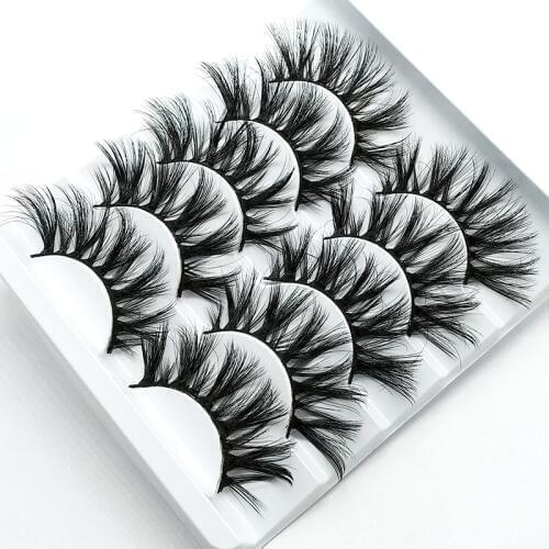 HBZGTLAD 2/5 pairs natural false eyelashes fake lashes long makeup 3d mink lashes eyelash extension mink eyelashes for beauty