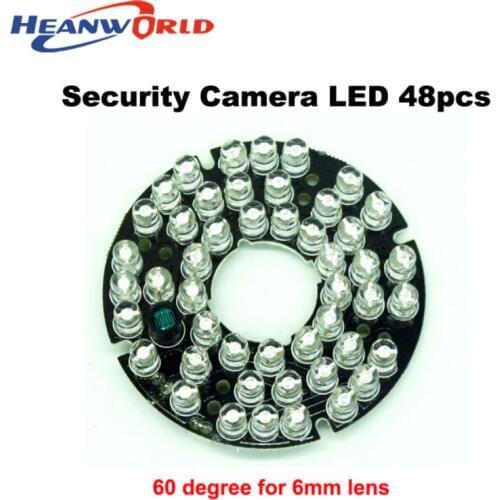 Heanworld 48pcs IR Leds board Infrared IR Board for Security CCTV Camera 60 Degrees camera LED board for 75 diameter camera