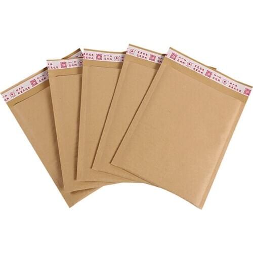 10Pcs Natural Kraft Paper Bubble Envelopes Mailers Padded Shipping Envelope With Bubble Shipping Mailing Bag 15x20cm/18x23cm