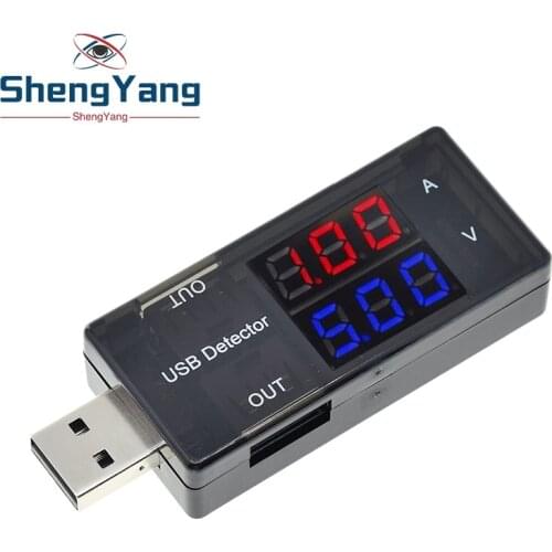 Red+Blue Dual USB Current Voltage Charging Detector Tester Battery Voltmeter Ammeter Charger Doctor