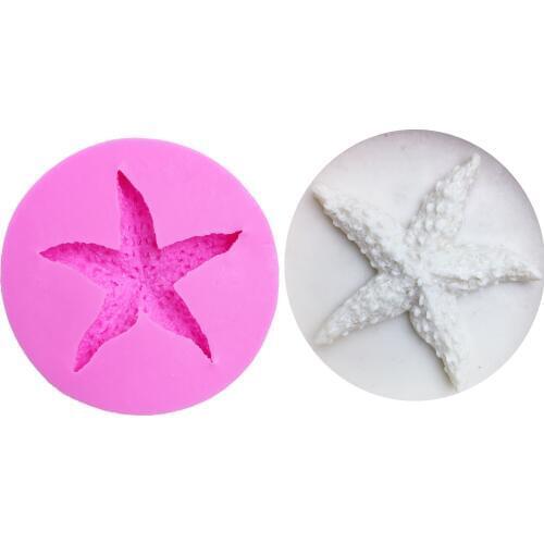 M0448 Sea Creatures Starfish Fondant Cake Silicone Mold Diy Chocolate Mold Kitchen Cake tools