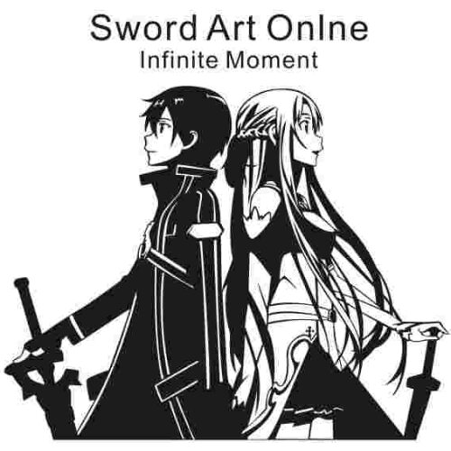 Sword Art Online Sticker Anime Cartoon Kirito Car Decal Sticker Vinyl Wall Stickers Decor Home Decoration