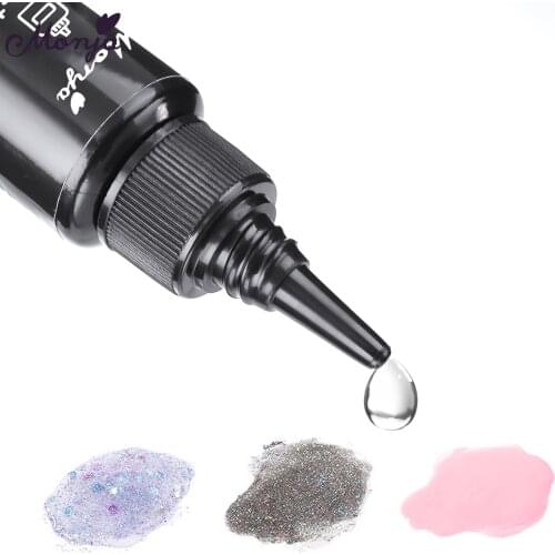 Monja 25ml/Bottle Multi Function Nail Glitter Powder Blend Glue Nail Art Polish Varnish Mixing UV Gel Manicure Decoration Tool