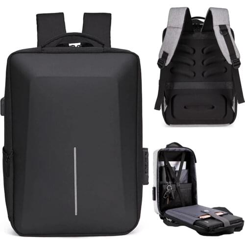 Men Reflective Strip USB Multifunctional Anti-theft 15.6 Inch Laptop Backpack Notebook Travel Bag Rucksack School Bag For Male
