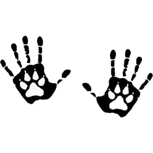 18.8*10CM Hand Paint Dog Paw Decals Stickers Personalized Fashion Car Styling Decoration Accessories C6-1017