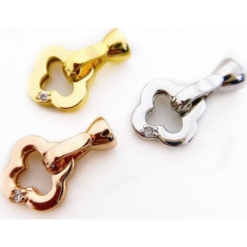 Wholesale DIY Natural Stones Beads Jewelry Making Accessories Silver/Gold/Rose Gold Metal Connector Clasps Findings