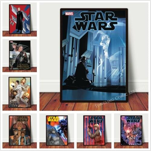 Star Wars Comic Poster Popular Canvas Painting Wall Art Living Room Teenager Bedroom Dormitory American Anime Style Decoration