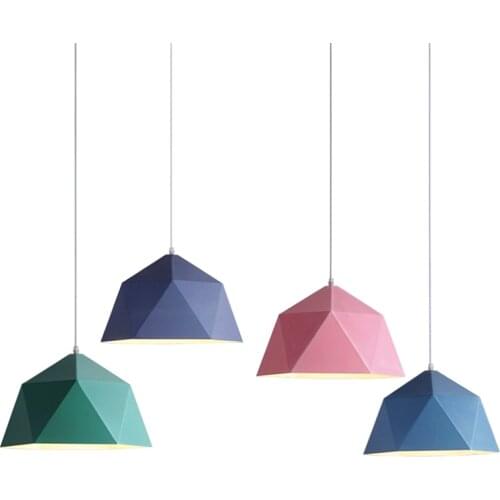Nordic Simple Living Room Pendant Lights Macaron LED E27 Hanging Lamp For Bedside Restaurant Coffee Shop Bar Bedroom Decoration