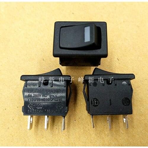 R19A Taiwan 15*21 with red and green two-color light 2 gear 2 foot rocker switch power switch rocker 6A switch