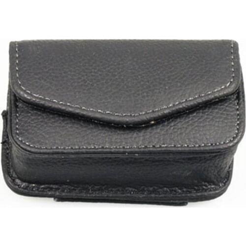 Folding Glasses Case Men Wear Belt Vertical Reading Glasses Box Cross Section Leather Myopia Box B007