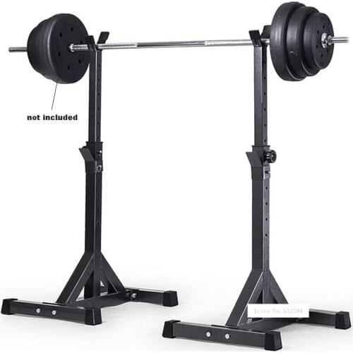 Steel Barbell Stand Weight Lifting Split Barbell Squat Rack Stand Adjustable Height Barbell Semi-Frame Indoor Fitness Equipment