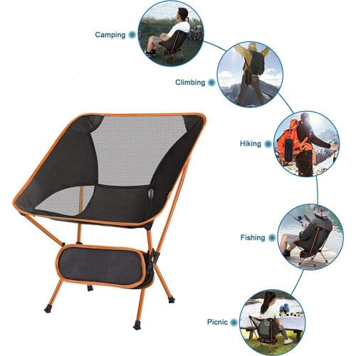 Camping Folding Chair Fishing Stool Ultralight Outdoor Foldable Beach Chairs Portable Travel Hiking Picnic Fishing Chairs Stools