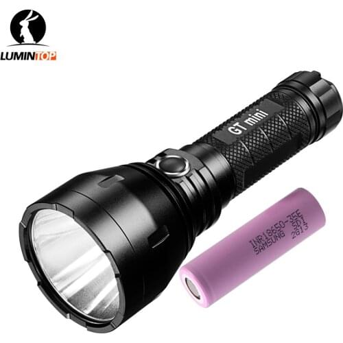LUMINTOP GT Mini LED Flashlight CREE XHL 1200 Lumen 750 Meter High Power Torch Flashlight by 18650 Battery for Hiking, Camping