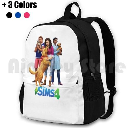 The Sims 4 Outdoor Hiking Backpack Riding Climbing Sports Bag Game Dog Womens Men Sims 4